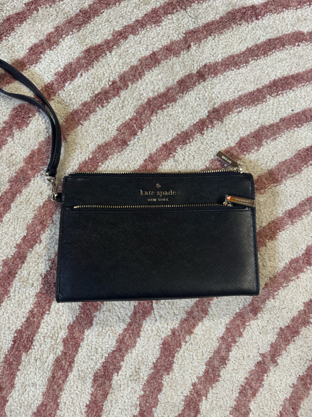 kate spade Black Leather Wristlet Clutch